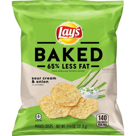 Lays Sour Cream And Onion Baked Potato Crisps 1125 Oz Bag Walmart