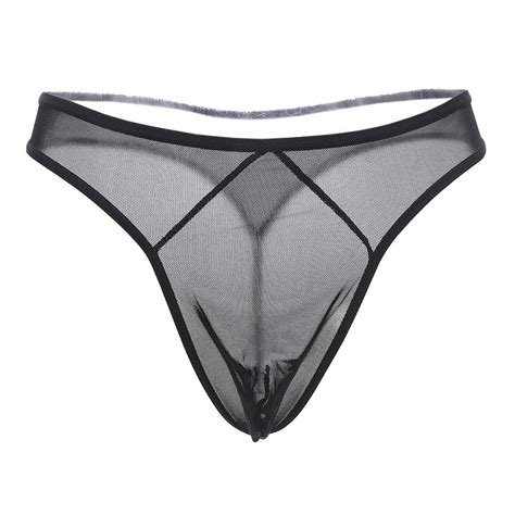 Buy Men S Mesh Thong G String Transprant Underwear Men Briefs Gay