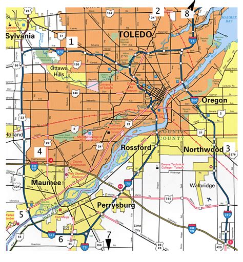 Street Map Of Toledo Ohio Valley Zip Code Map