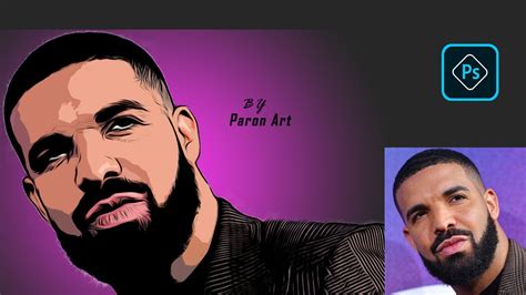Drake How To Cartoon Yourself With Photoshop Cc Simplest Steps Youtube