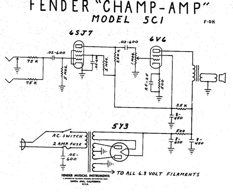 At fralin pickups, nobody loves tinkering with wiring options more than lindy himself. Fender Champ 5C1 Wiring Diagram | My Fender Champ | Vintage Amps