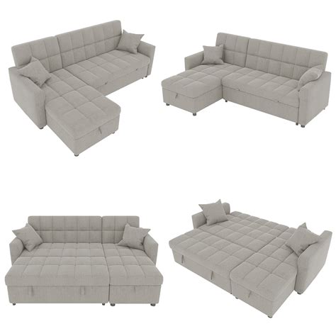Mgh Reversible Sectional Sofa Sleeper 82 Wide Sectional Sofa Couch