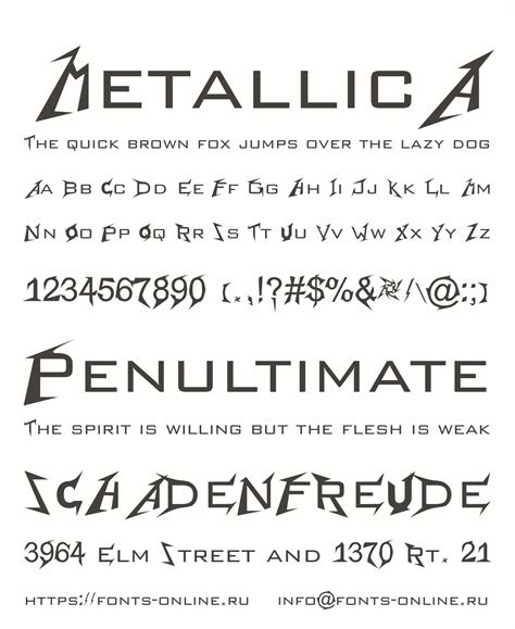 Metallica Font