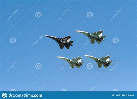 Air Show At A Military Airfield In Summer Day Editorial Stock Image