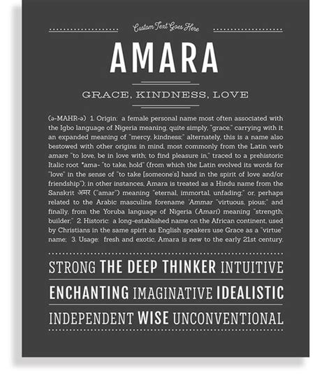 Amara Name Art Print Personalized T