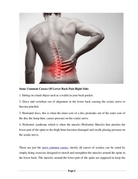 Lower Back Pain Right Side Causes And Best Natural Solution