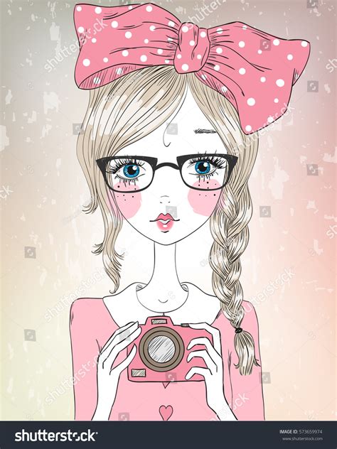 Anime Girl Pink Glasses