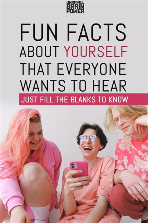 Fun Facts About Yourself That Everyone Wants To Hear Just Fill The