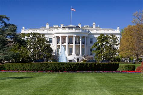 South Portico Of The White House Washington Dc Usa Stock Photo