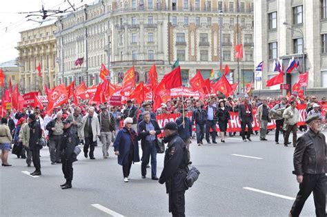 Russian Communist Workers` Party Demonstration Editorial Stock Image