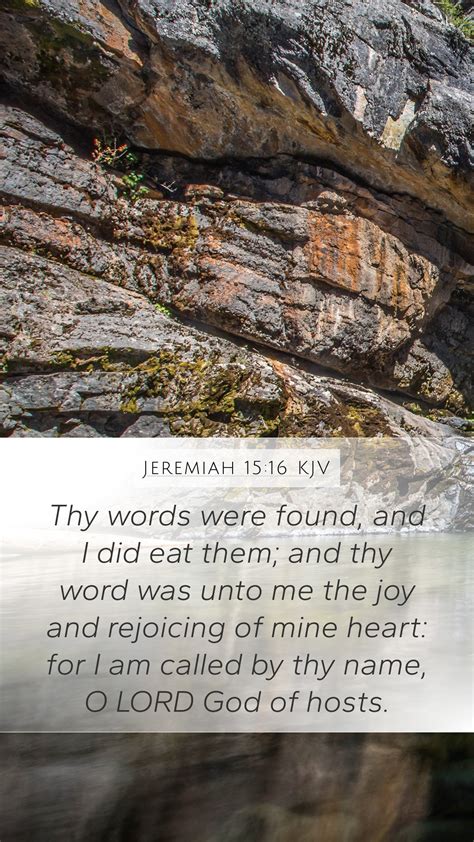 Jeremiah 1516 Kjv Mobile Phone Wallpaper Thy Words Were Found And I