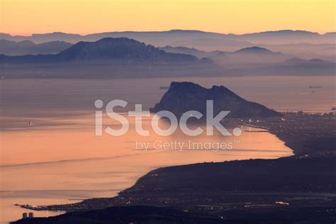 The Rock Of Gibraltar At Sunset Stock Photo Royalty Free Freeimages