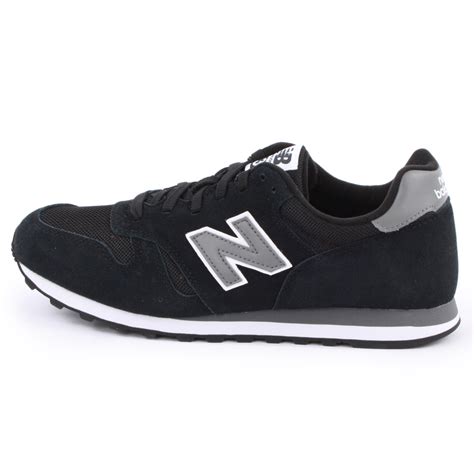 New Balance 373 Mens Suede And Textile Black White Trainers