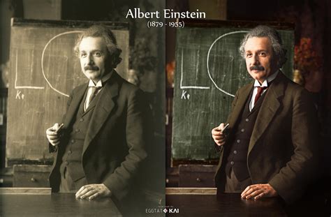 Albert Einstein During A Lecture In Vienna 1921 Rcolorization
