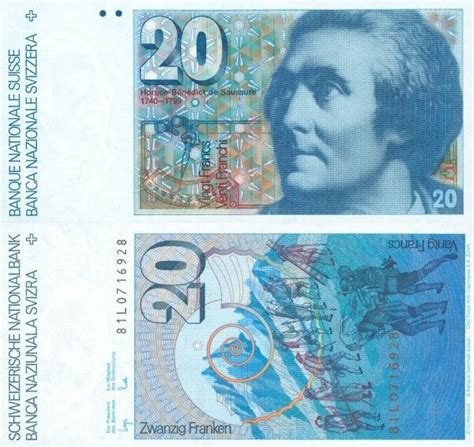 Banknote World Educational Switzerland Switzerland 20 Francs