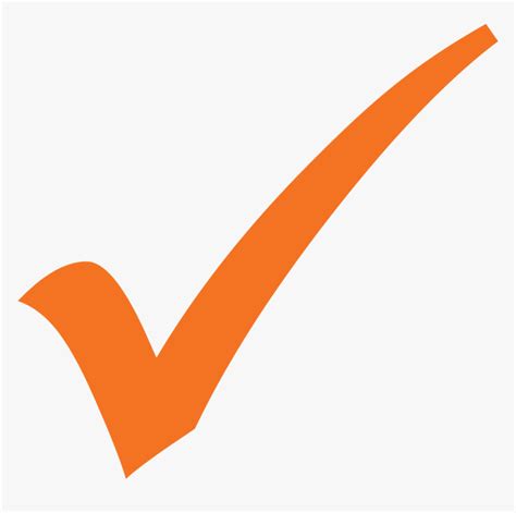 Orange Check Mark Png Transparent Png Kindpng