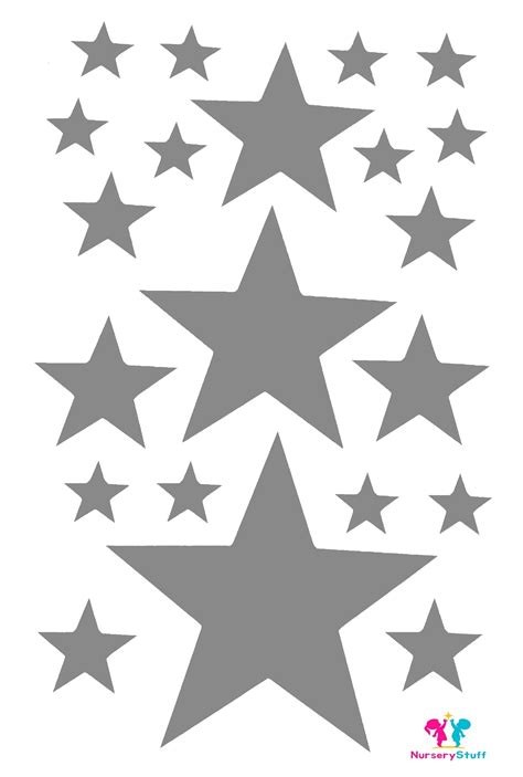 Set von 42 Verschiedenen Größen Sterne Wandaufkleber - Etsy.de