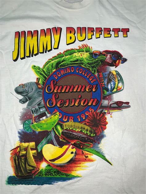 Vintage Jimmy Buffett Domino College Summer Session Tour 1995 L Size Etsy