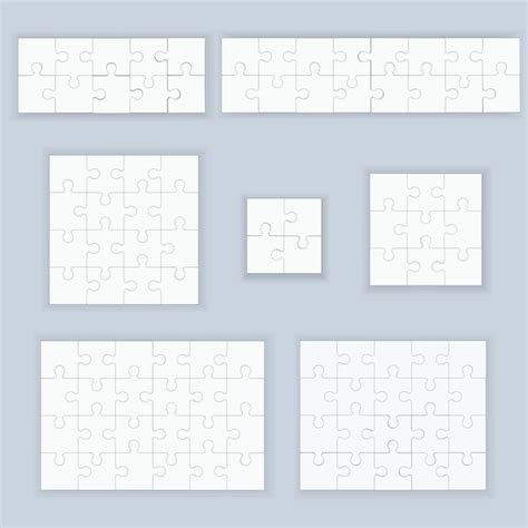Premium Vector Jigsaw Puzzle Templates Puzzle Set Vector