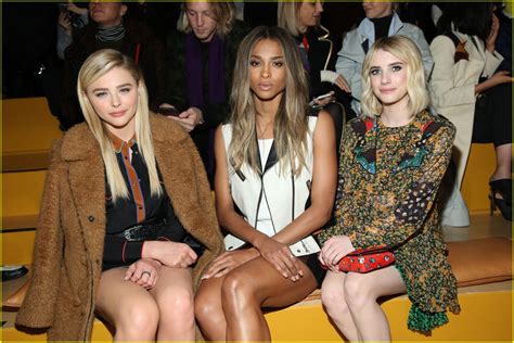 chloe moretz and emma roberts sit front row at coach nyfw 2016 show photo 3581136 2016 new york