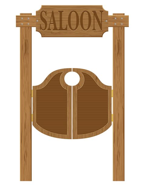 Doors In Western Saloon Wild West Vector Illustration 510725 Vector Art