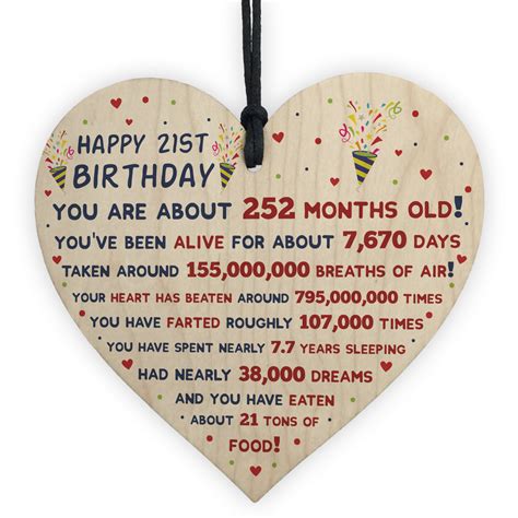 Maybe you would like to learn more about one of these? 21st Birthday Gift For Daughter Son 21st Birthday Facts Heart