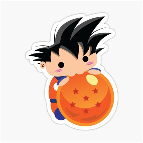 Cute Chibi Goku Sticker For Sale By Skytiger Redbubble