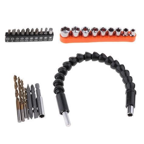 flexible shaft drill bit extension holder link screwdriver accessories set ebay