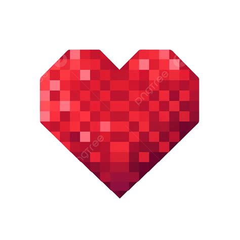 Red Heart Pixel Art Pixel Art Heart Png Transparent Image And