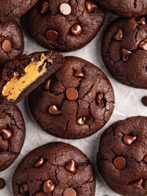 Peanut Butter Stuffed Chocolate Cookies Marsha S Baking Addiction