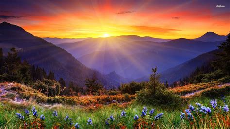Image For Mountain Sunrise Download Wallpaper Favorite Places