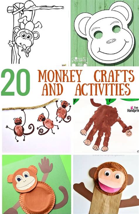 20 Cool Monkey Crafts And Activities For Kids Kiddycharts