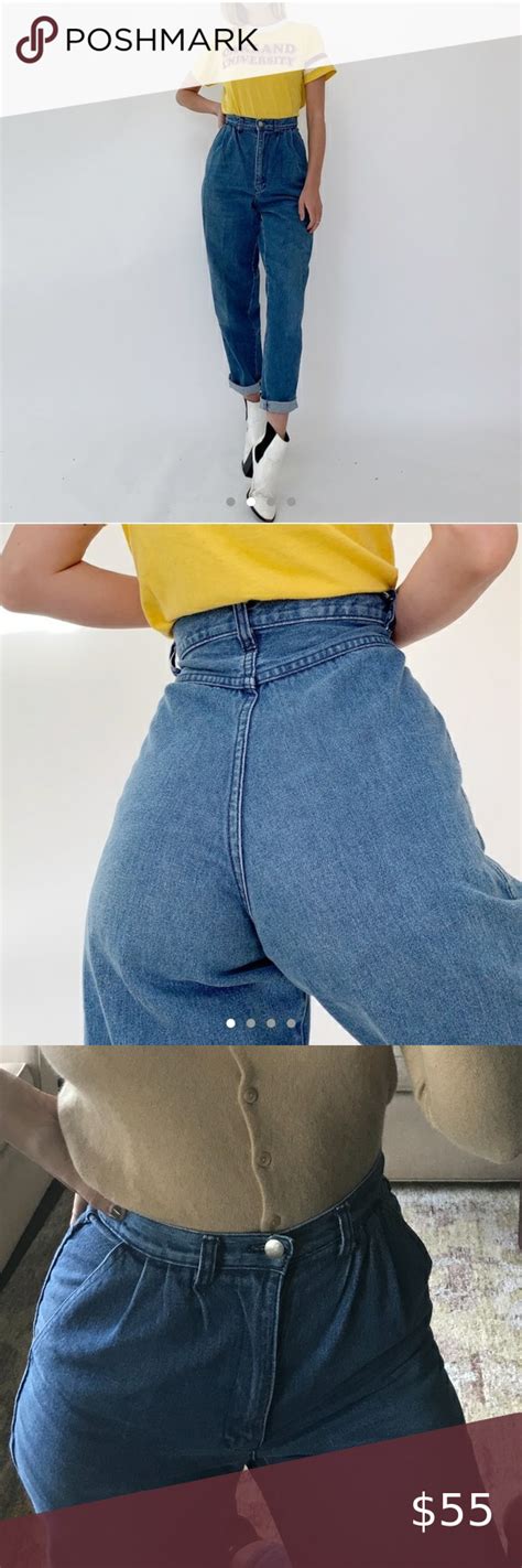 Vintage Pleated High Waisted Straight Jeans Re Posh From Swimmersbrand