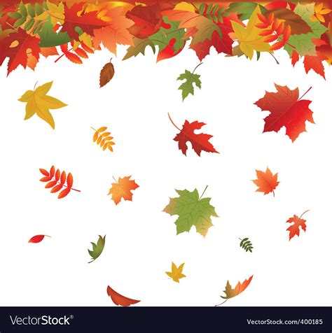 Falling Leaves Royalty Free Vector Image Vectorstock