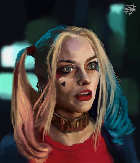 Fan Art Harley Quinn Played By Margot Robbie Study By Me I Learned