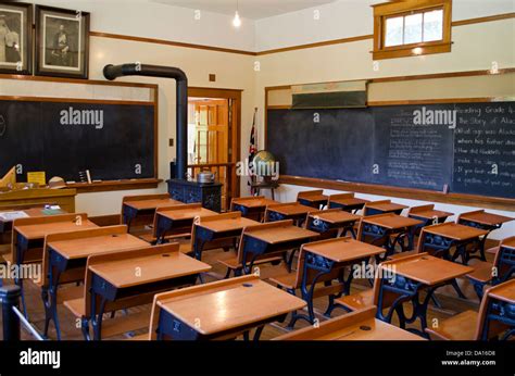 An Old Fashioned School Room Circa 1920s From Burnaby Village A Stock