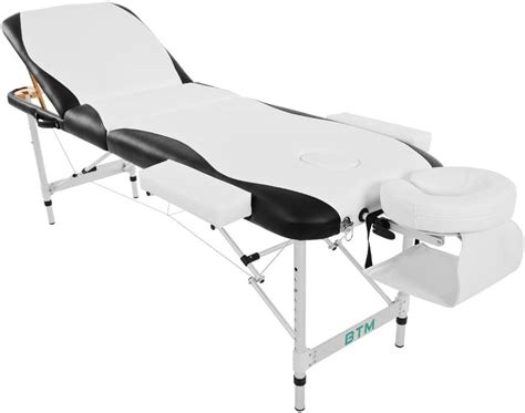 Btm Massage Table Couch Bed Professional Tattoo Spa Reiki Portable Folded 3 Section With Premium
