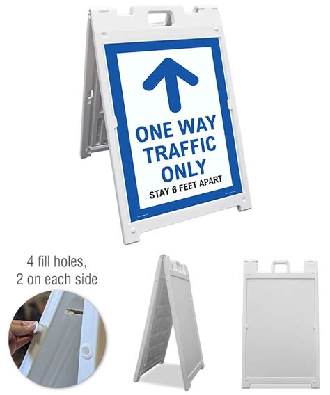One Way Traffic Up Arrow Sandwich Board Sign D6508fls
