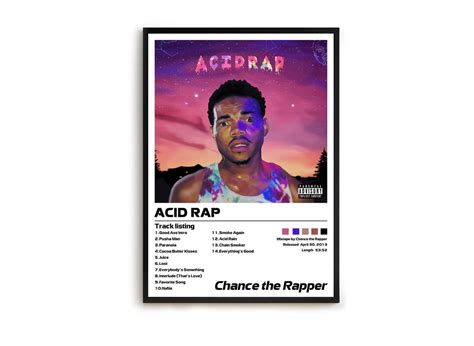 Chance The Rapper Acid Rap Minimalist Album Cover Poster Etsy