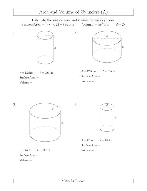 Answer Key Surface Area And Volume Worksheets With Answers