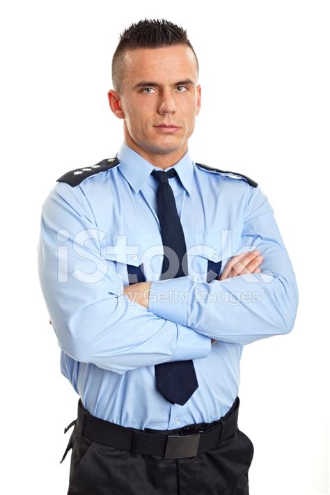 Standing Policeman Stock Photo Royalty Free Freeimages