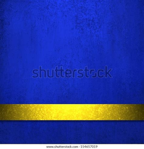 Bright Blue Background Shiny Gold Ribbon Stock Illustration 154657019