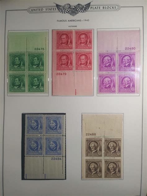 Us Plate Block Collection