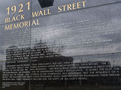 The story of tulsa, oklahoma's greenwood district isn't well known. 1921 Tulsa 'Black Wall Street' Memorial | The memorial ...