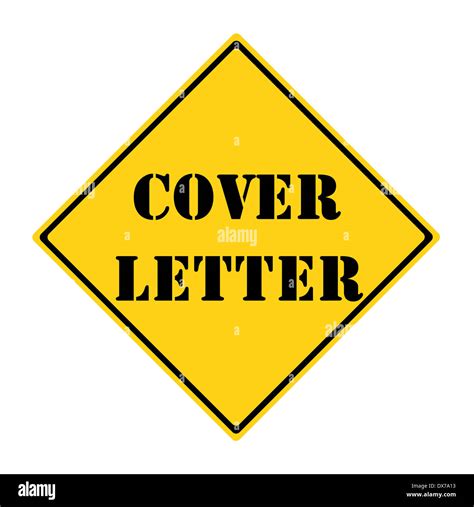 A Yellow And Black Diamond Shaped Road Sign With The Words Cover Letter