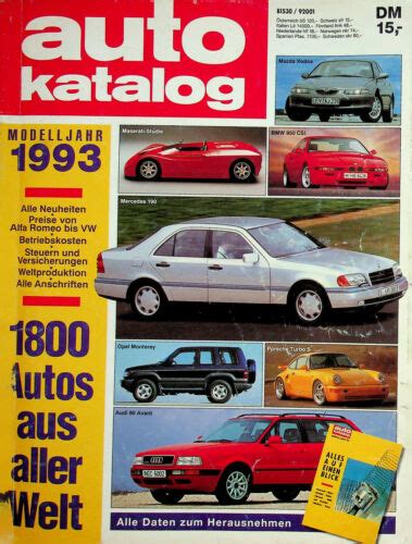 Autokatalog AMS Auto Motor Und Sport 1993 Nr 36 Bild 1 Von 2