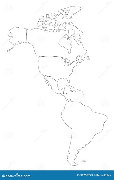 Blank Map Of North And South America Printable Blank Printable