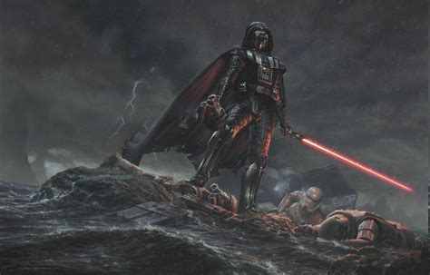 Wallpaper Star Wars Smoke Lightsaber Darth Vader Darkness