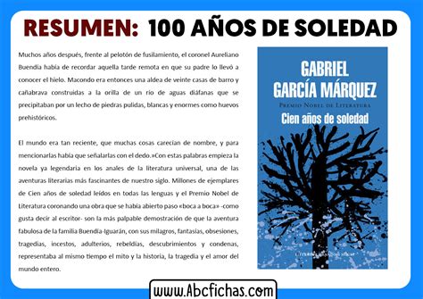 Resumen De 100 Años De Soledad Abc Fichas