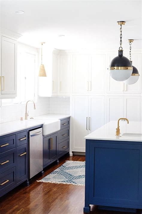 A slightly distressed finish gives the blue cabinet color a charming. The Best Paint Colors for Kitchen Cabinets | Kitchn